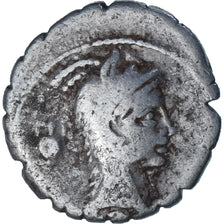 Roscia, Denarius Serratus, 64 BC, Rome, Argento, MB, Crawford:412/1