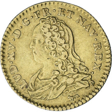 France, Louis XV, 1/2 Louis d'or aux lunettes, 1726, Paris, Gold, AU(50-53)