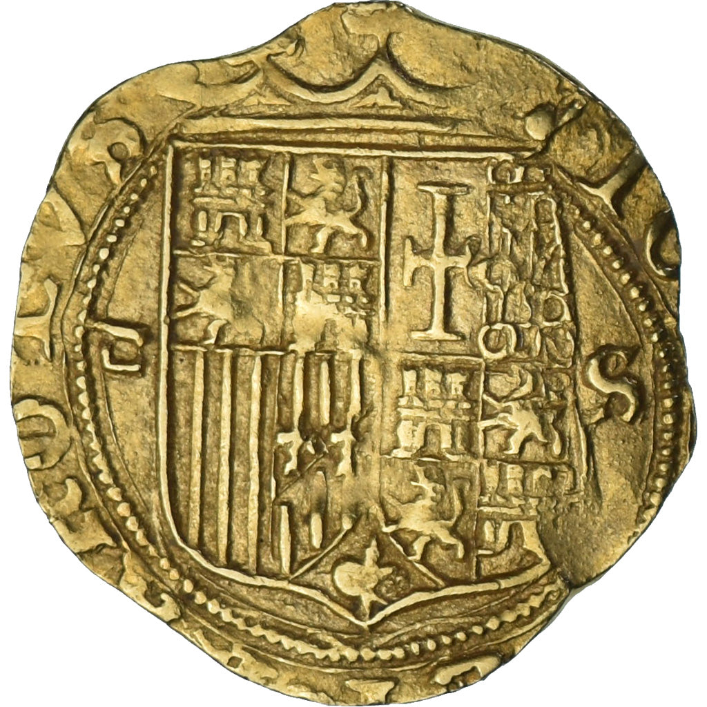 Espagne, Jeanne et Charles, Escudo, 1504-1555, Seville, Or, TTB+