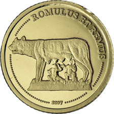 Congo Republic, 1500 Francs CFA, Romulus et Remus, 2007, Gold, STGL