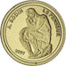 Benin, 1500 Francs CFA, Le Penseur de Rodin, 2007, Gold, MS(65-70)