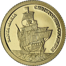 Palau, 1 Dollar, Santa Maria, 2006, Gold, MS(65-70)