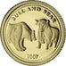 Palau, 1 Dollar, Bull - Bear, 2007, Oro, FDC