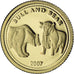 Palau, 1 Dollar, Bull - Bear, 2007, Or, FDC