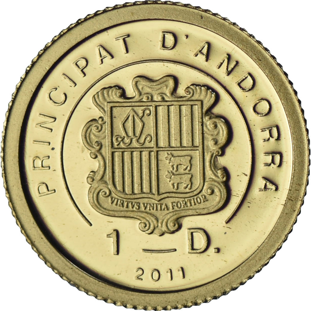 Andorra, 1 Diner, Napoléon Bonaparte, 2011, Gold, MS(65-70)