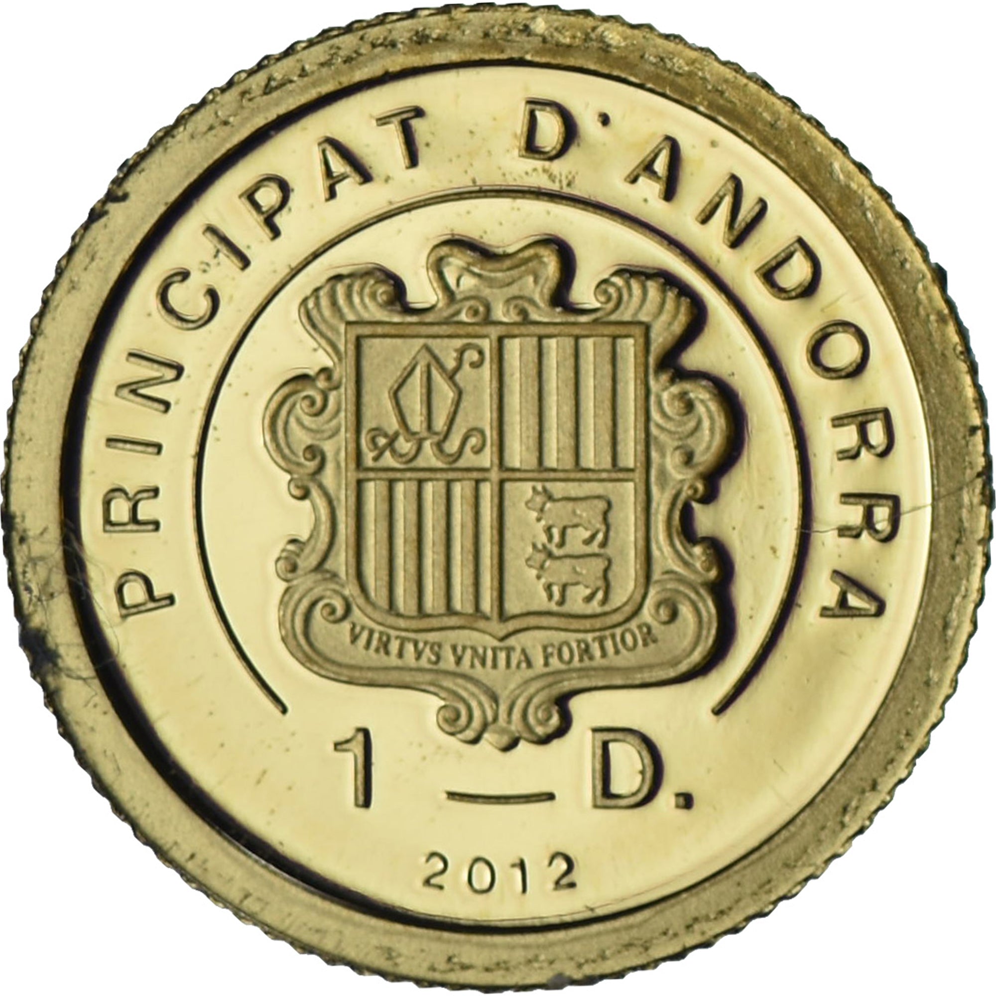 Andorra, 1 Diner, Jeanne d'Arc, 2012, Gold, MS(65-70)
