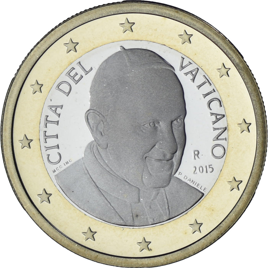 Vatican, Pape François, Euro, 2015, Rome, Série BE, MS(65-70), Bi-Metallic