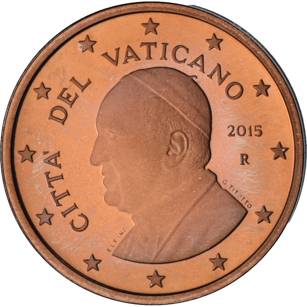 Vatican, Pape François, 2 Euro Cent, 2015, Rome, Série BE, MS(65-70), Copper