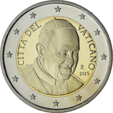 Vatican, Pape François, 2 Euro, 2015, Rome, Série BE, MS(65-70), Bi-Metallic