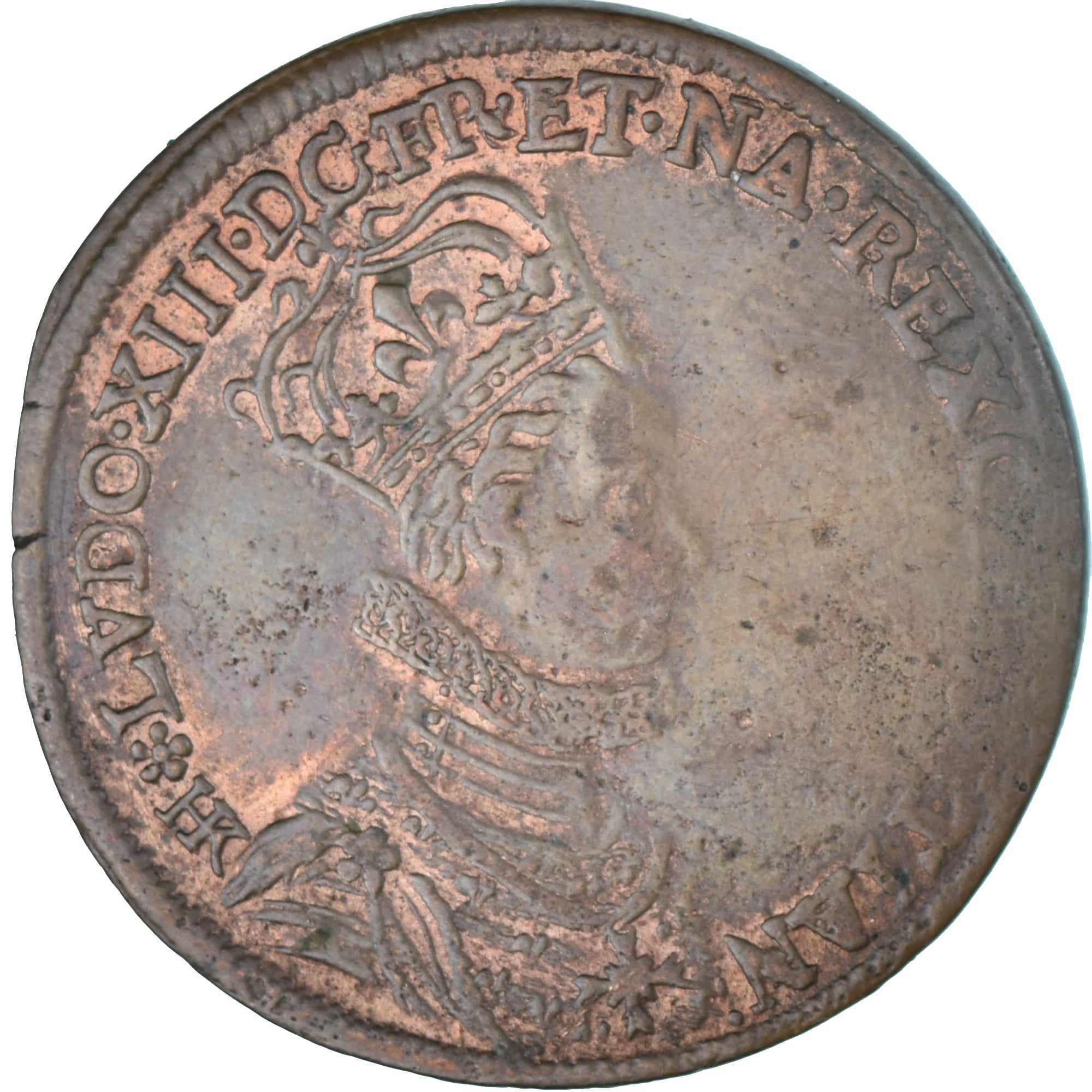 France, Token, Louis XIII, Sacre à Reims, 1610, AU(50-53), Copper