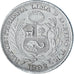 Perú, 1/2 Dinero, 1892, Lima, Plata, SC, KM:206.1