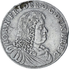 Germany, Johann Friedrich, 2/3 Thaler, 1676, Silver, AU(50-53), KM:187