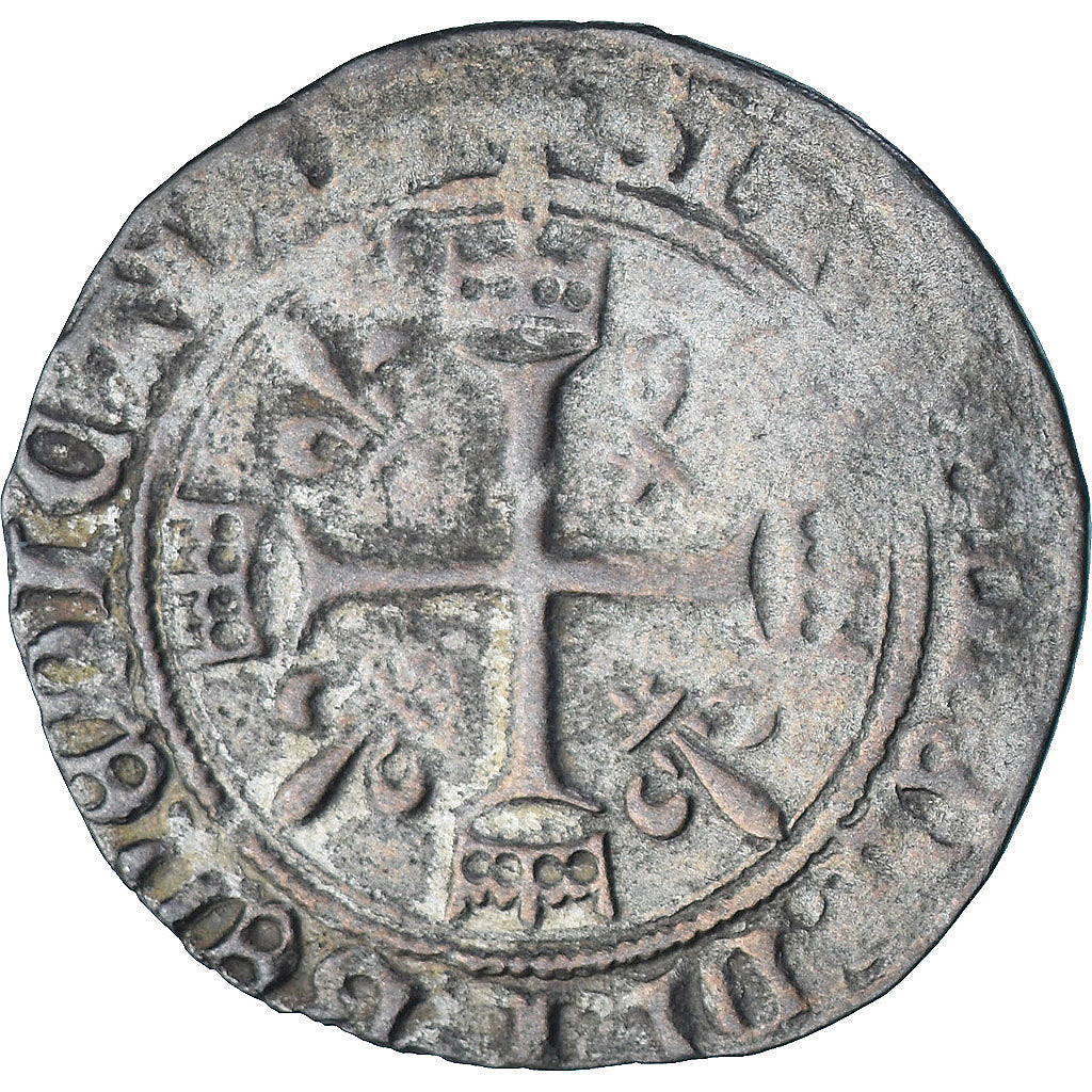 Frankrijk, Charles VIII, Karolus, 1488-1498, Châlons-Sur-Marne, Billon, ZF+
