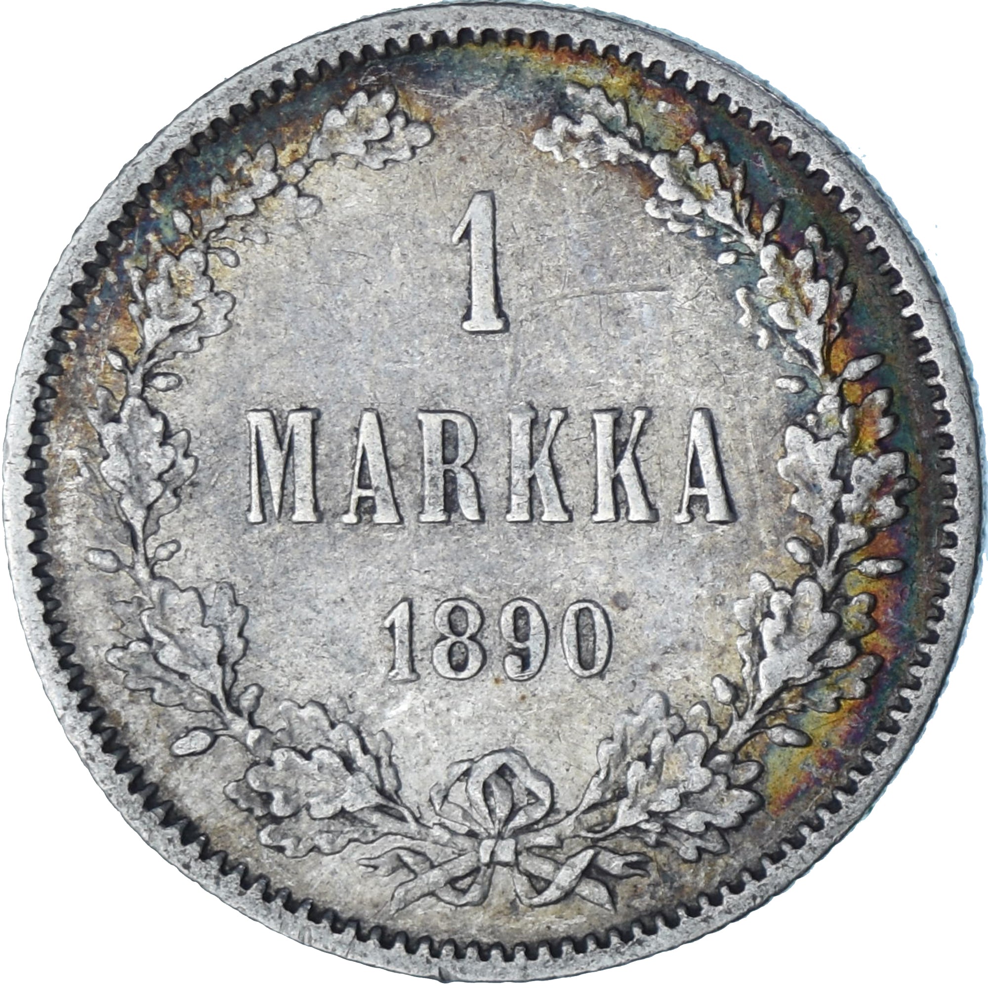 Finland, Alexander III, Markka, 1890, Helsinki, Zilver, PR, KM:3.2