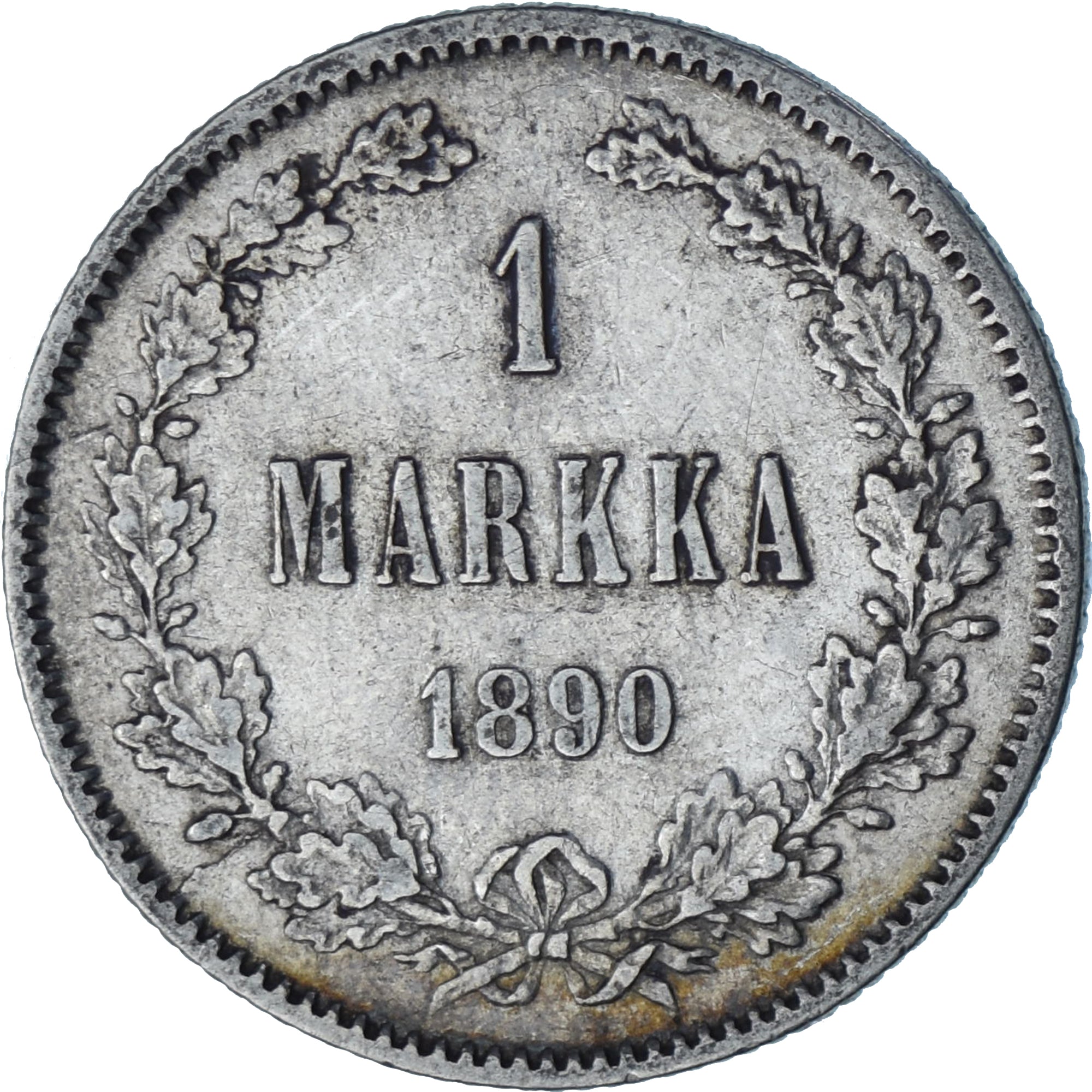 Finland, Alexander III, Markka, 1890, Helsinki, Zilver, PR, KM:3.2