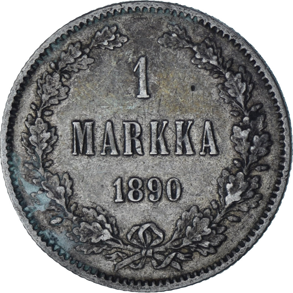 Finland, Alexander III, Markka, 1890, Helsinki, Zilver, PR, KM:3.2
