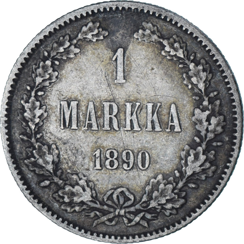 Finland, Alexander III, Markka, 1890, Helsinki, Zilver, PR, KM:3.2