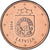 Letonia, Euro Cent, 2014, BU, SC+, Cobre chapado en acero, KM:150