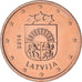 Letónia, 5 Euro Cent, 2014, BU, MS(64), Aço Cromado a Cobre, KM:152