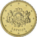 Letónia, 10 Euro Cent, 2014, BU, MS(64), Nordic gold, KM:153