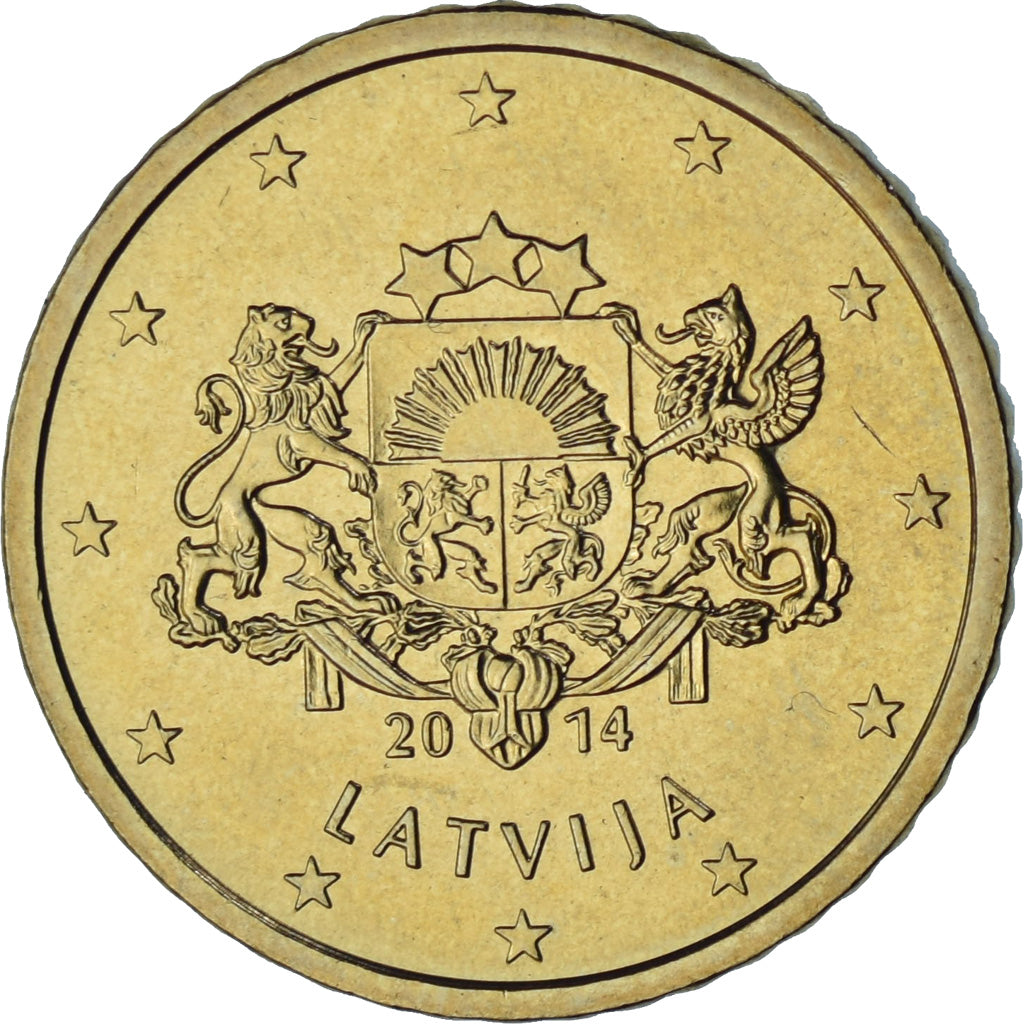 Letland, 50 Euro Cent, 2014, BU, UNC, Nordic gold, KM:155