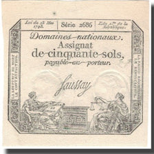 Francja, 50 Sols, 1793, Saussay, L'an 2ème de la République - (23 mai 1793)