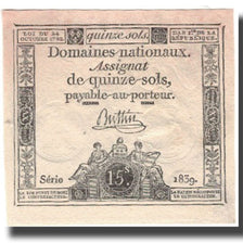 France, 15 Sols, 1792, 1792-10-24, SUP, KM:A65