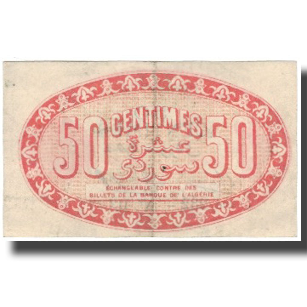 Banknote, Algeria, 50 Centimes, 1915, 1915-01-13, AU(50-53)