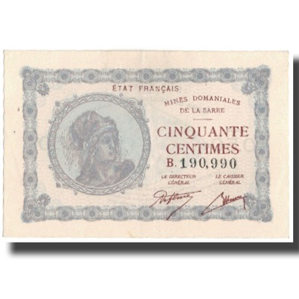 Saar, 50 Centimes, 1920, SUP, Fayette:VF50.2, KM:1