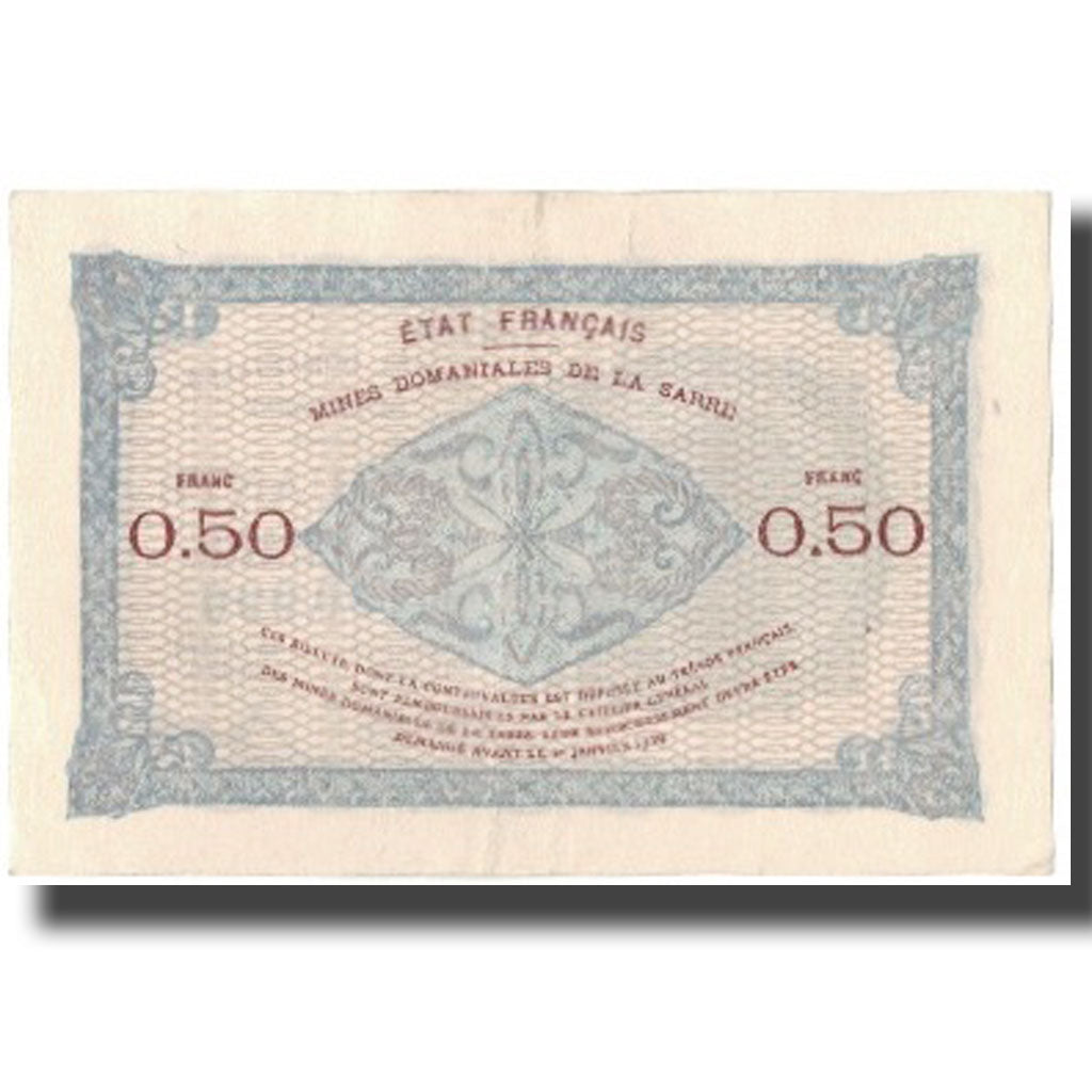 Saar, 50 Centimes, 1920, SUP, Fayette:VF50.2, KM:1