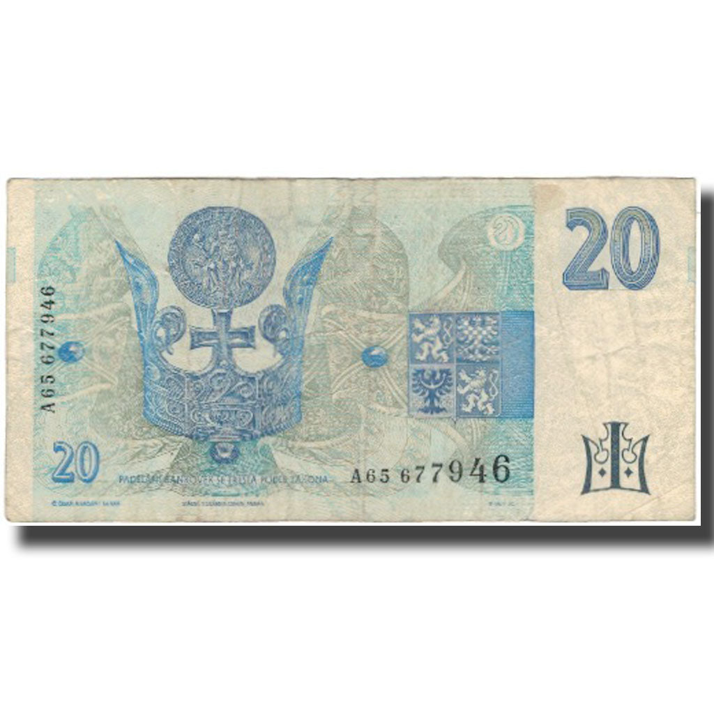 Banknote, Czech Republic, 20 Korun, 1994, KM:10a, F(12-15)