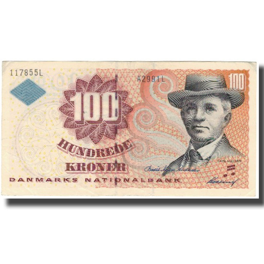 Banknote, Denmark, 100 Kroner, KM:56a, EF(40-45)
