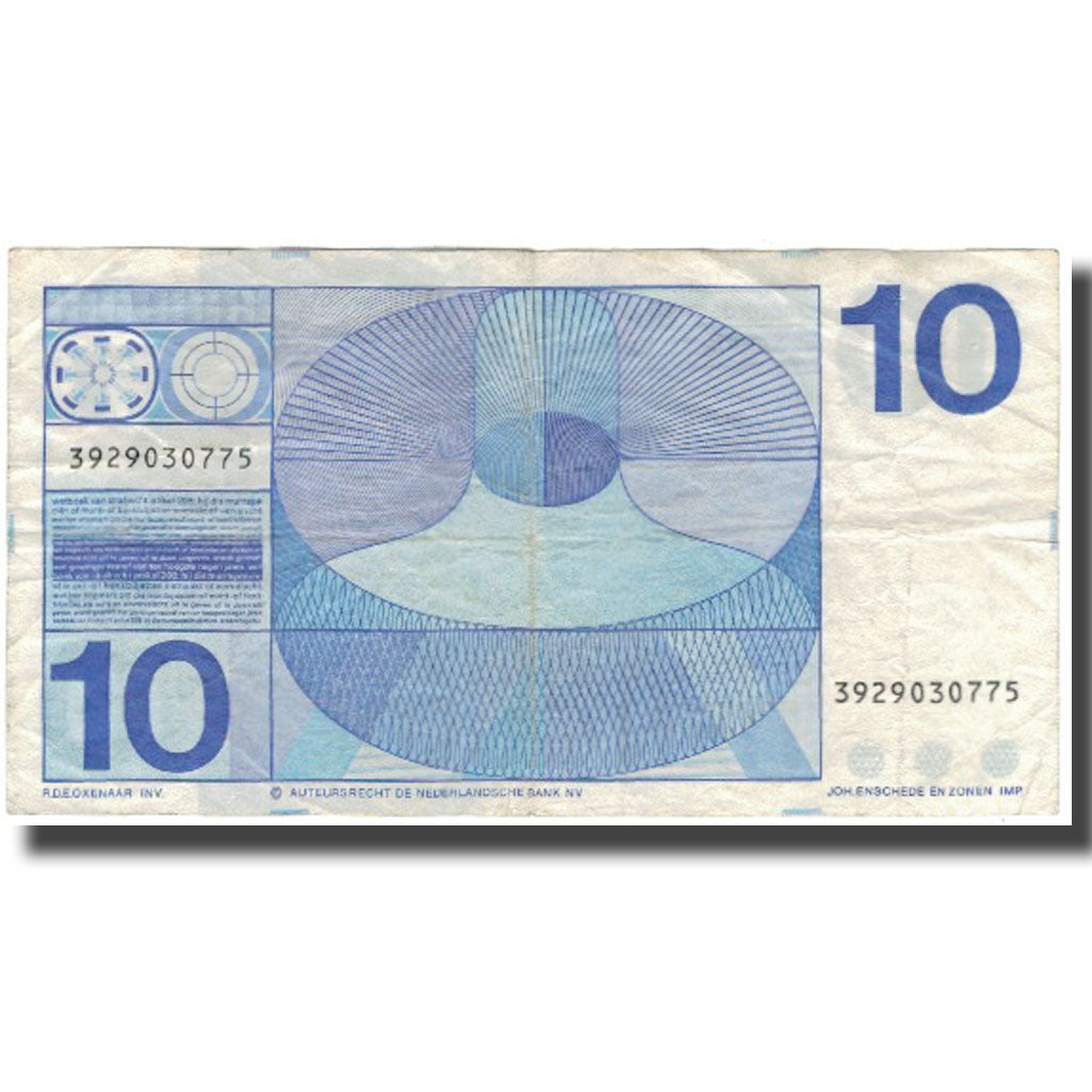 Banknote, Netherlands, 10 Gulden, 1968-04-25, KM:91b, VF(30-35)
