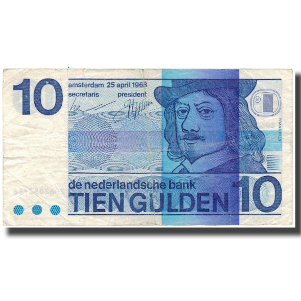 Banknote, Netherlands, 10 Gulden, 1968-04-25, KM:91b, VF(20-25)