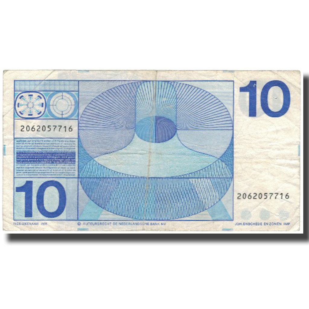 Banknote, Netherlands, 10 Gulden, 1968-04-25, KM:91b, VF(20-25)