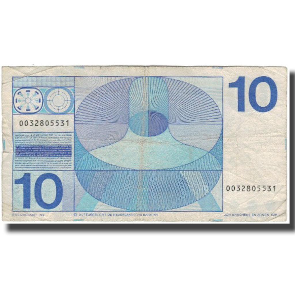 Banknote, Netherlands, 10 Gulden, 1968-04-25, KM:91b, VG(8-10)