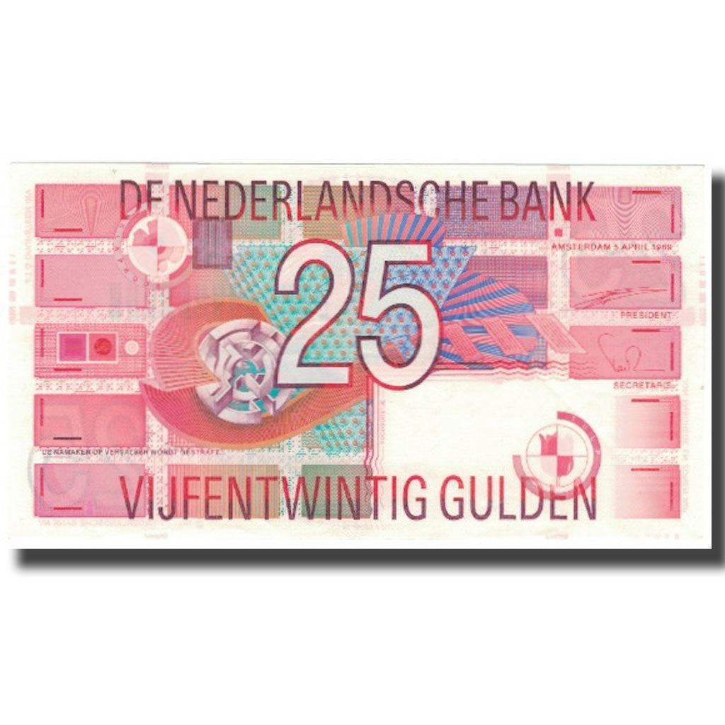 Banknote, Netherlands, 25 Gulden, 1989-04-05, KM:100, AU(55-58)
