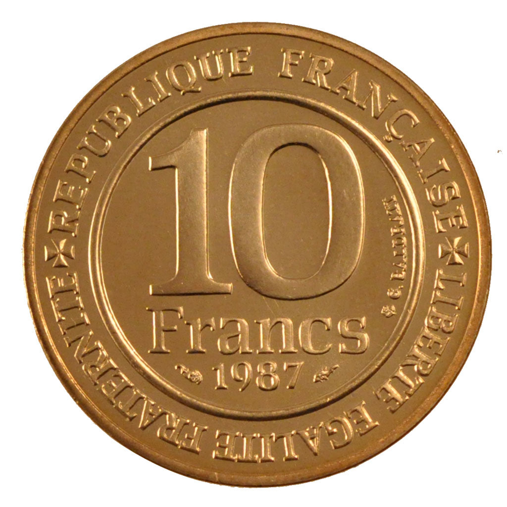 FRANCE, 10 Francs, 1987, MS(63), Cupro-nickel Aluminium, Gadoury #820, 10.00