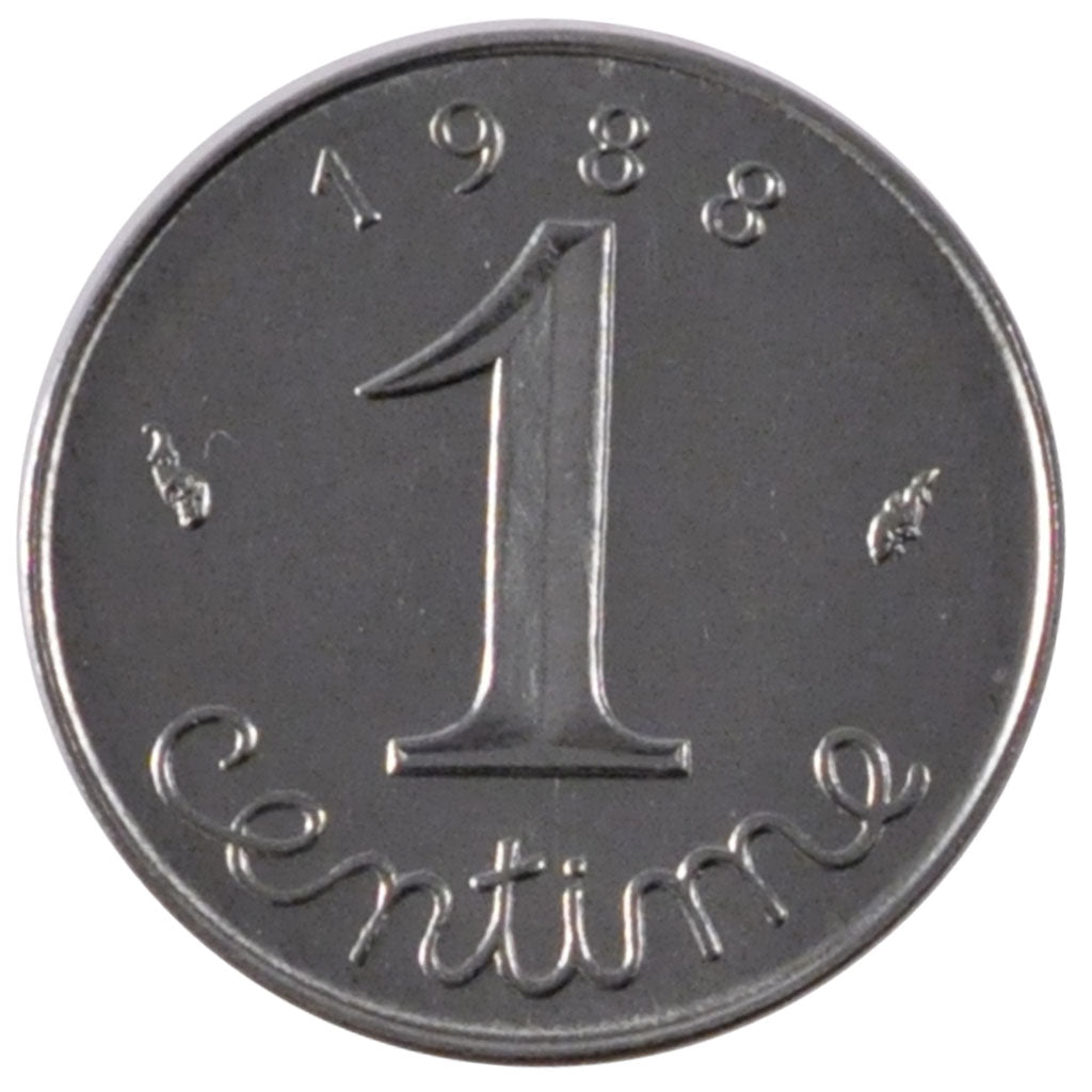 FRANCE, Épi, Centime, 1988, Paris, KM #928, MS(65-70), Stainless Steel, 15, ...