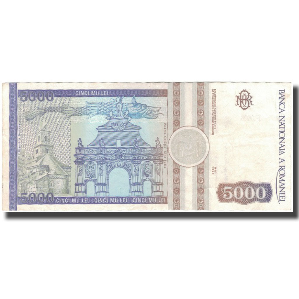 Billet, Roumanie, 5000 Lei, 1993, KM:104a, TTB