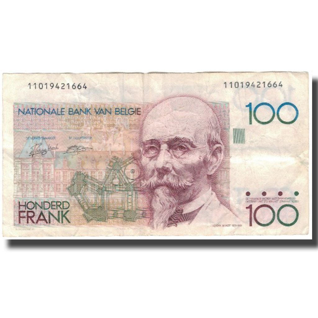 Nota, Bélgica, 100 Francs, KM:142a, VF(20-25)