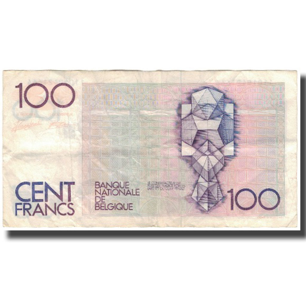 Nota, Bélgica, 100 Francs, KM:142a, VF(20-25)