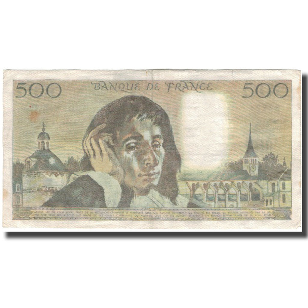 France, 500 Francs, Pascal, 1974-12-05, TB, Fayette:71.12, KM:156c