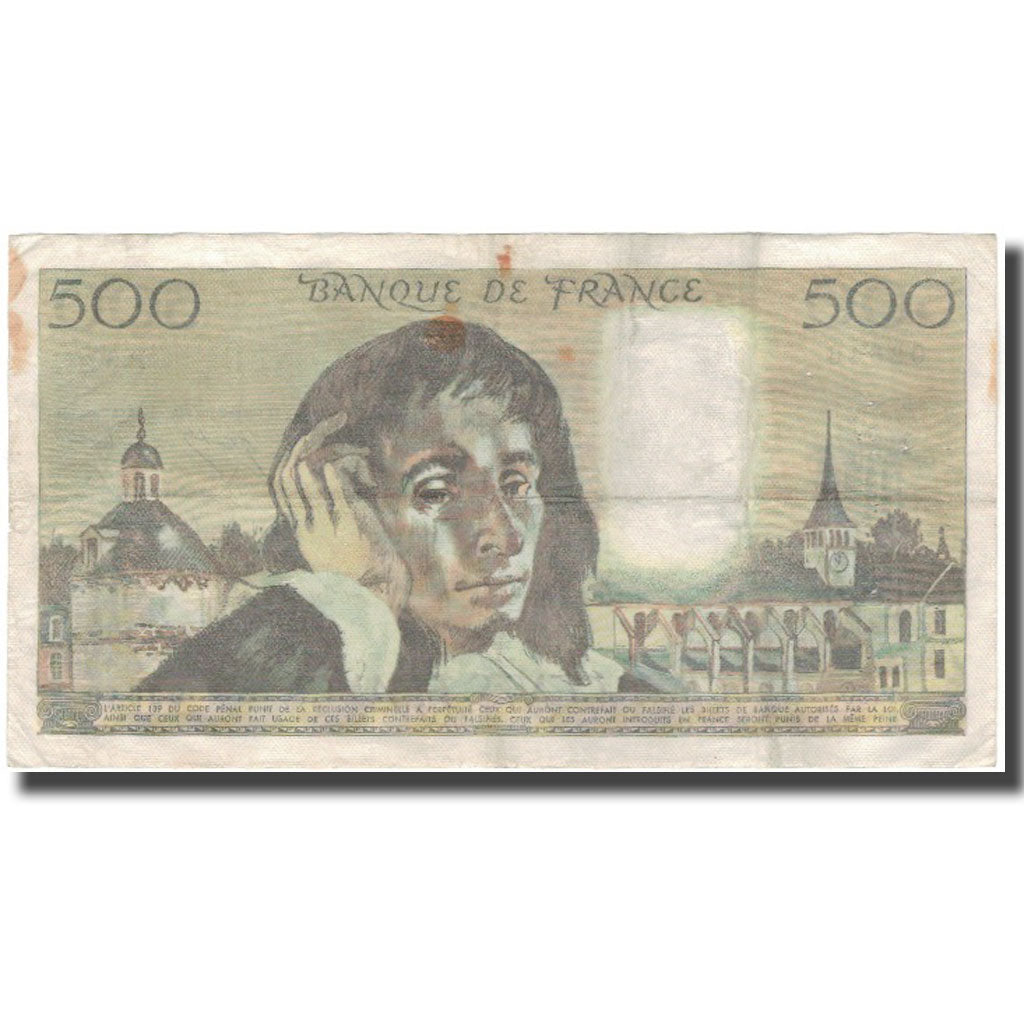 Frankreich, 500 Francs, Pascal, 1975-11-06, S, Fayette:71.13, KM:156c