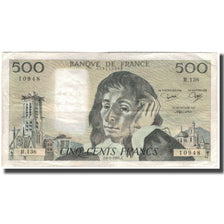 France, 500 Francs, Pascal, 1981-01-08, TB+, Fayette:71.23, KM:156e