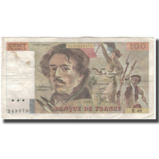 Frankrijk, 100 Francs, Delacroix, 1981, B+, Fayette:69.5, KM:154b