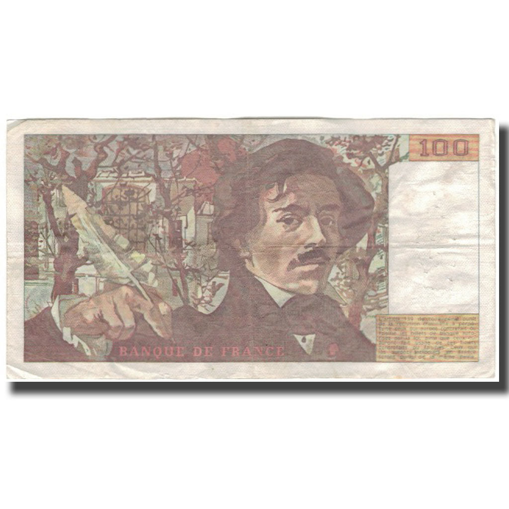 Frankrijk, 100 Francs, Delacroix, 1981, B+, Fayette:69.5, KM:154b