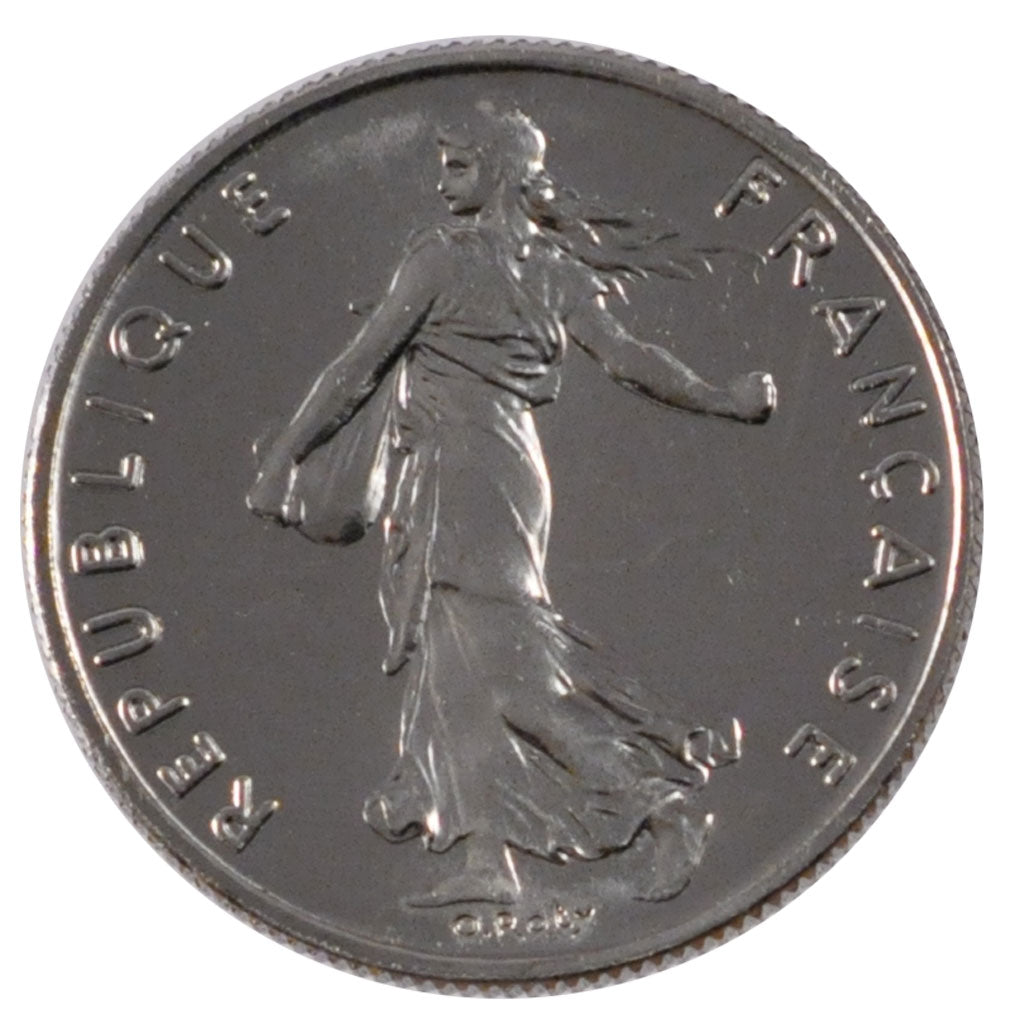 FRANCE, Semeuse, 1/2 Franc, 1988, Paris, KM #931.1, MS(65-70), Nickel, 19.5,...