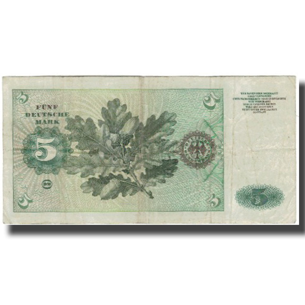 Banknote, GERMANY - FEDERAL REPUBLIC, 5 Deutsche Mark, 1960-01-02, KM:18a
