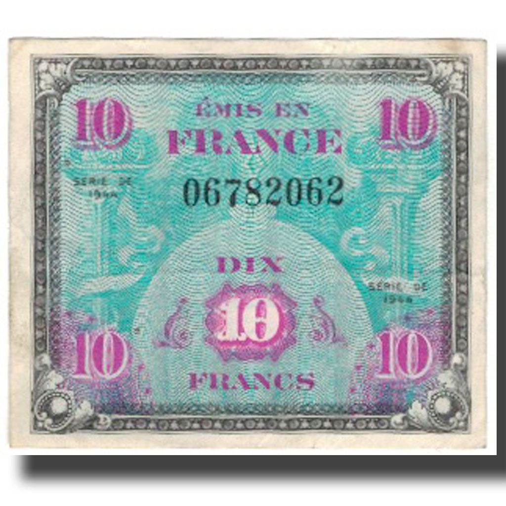 France, 10 Francs, 1944, VF(30-35), Fayette:VF18.1, KM:116a